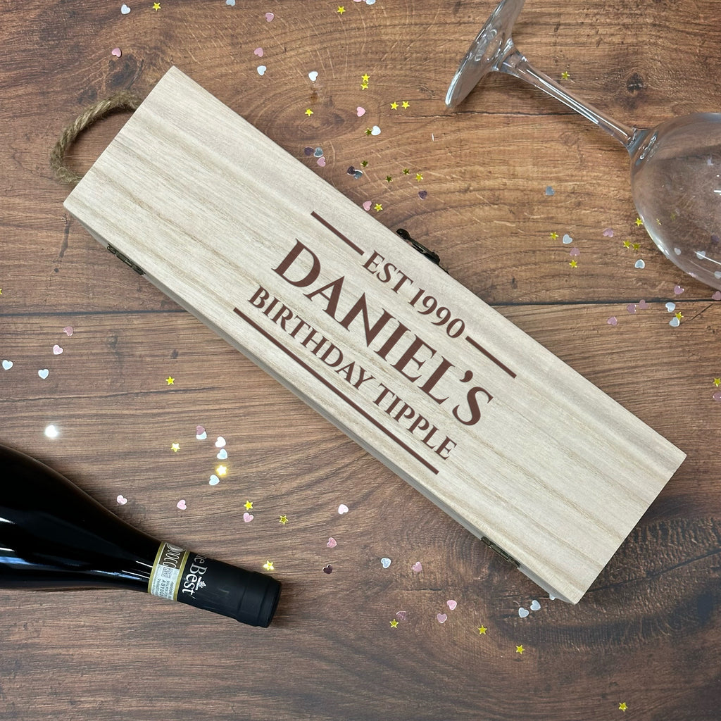 Personalised Wooden Wine Boxes