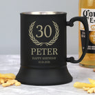 Personalised 30th Birthday Matt Black Stainless Steel Tankard - Stainless Steel Tankards