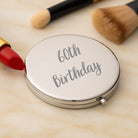 Personalised 60th Birthday Silver Compact Mirror - Compact Mirror