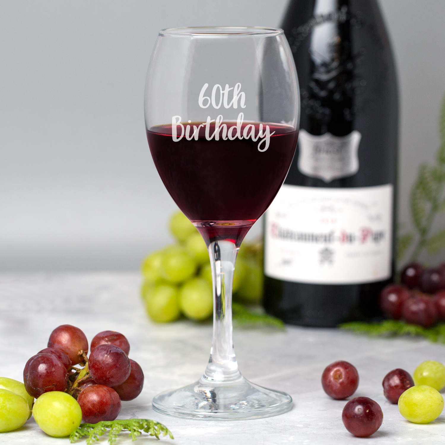 Engraved 60th Birthday 11oz Wine Glass  Spoken Gifts LTD