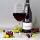 Personalised Large Any Message Wine Glass - Wine Glasses
