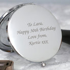 Personalised Message Silver Compact Mirror - Compact Mirror