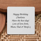 Personalised Any Message Square Coaster