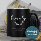 Personalised Birthday Script Mug - Black - Mugs