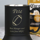 Personalised Rugby Matt Black Stainless Steel Tankard - Stainless Steel Tankards
