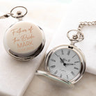 Personalised Father of the Bride Wedding Silver Pocket Fob Watch - Pocket Watches