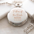 Personalised Father of the Bride Wedding Silver Pocket Fob Watch - Pocket Watches