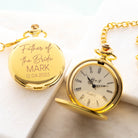 Personalised Father of the Bride Wedding Gold Pocket Fob Watch - Pocket Watches