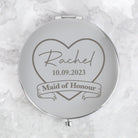 Personalised Maid Of Honour Silver Compact Mirror - Compact Mirror