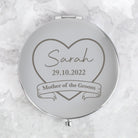 Personalised Mother Of The Groom Silver Compact Mirror - Compact Mirror