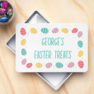 Personalised Easter Treats Chocolate White Metal Storage Tin - Storage Tin