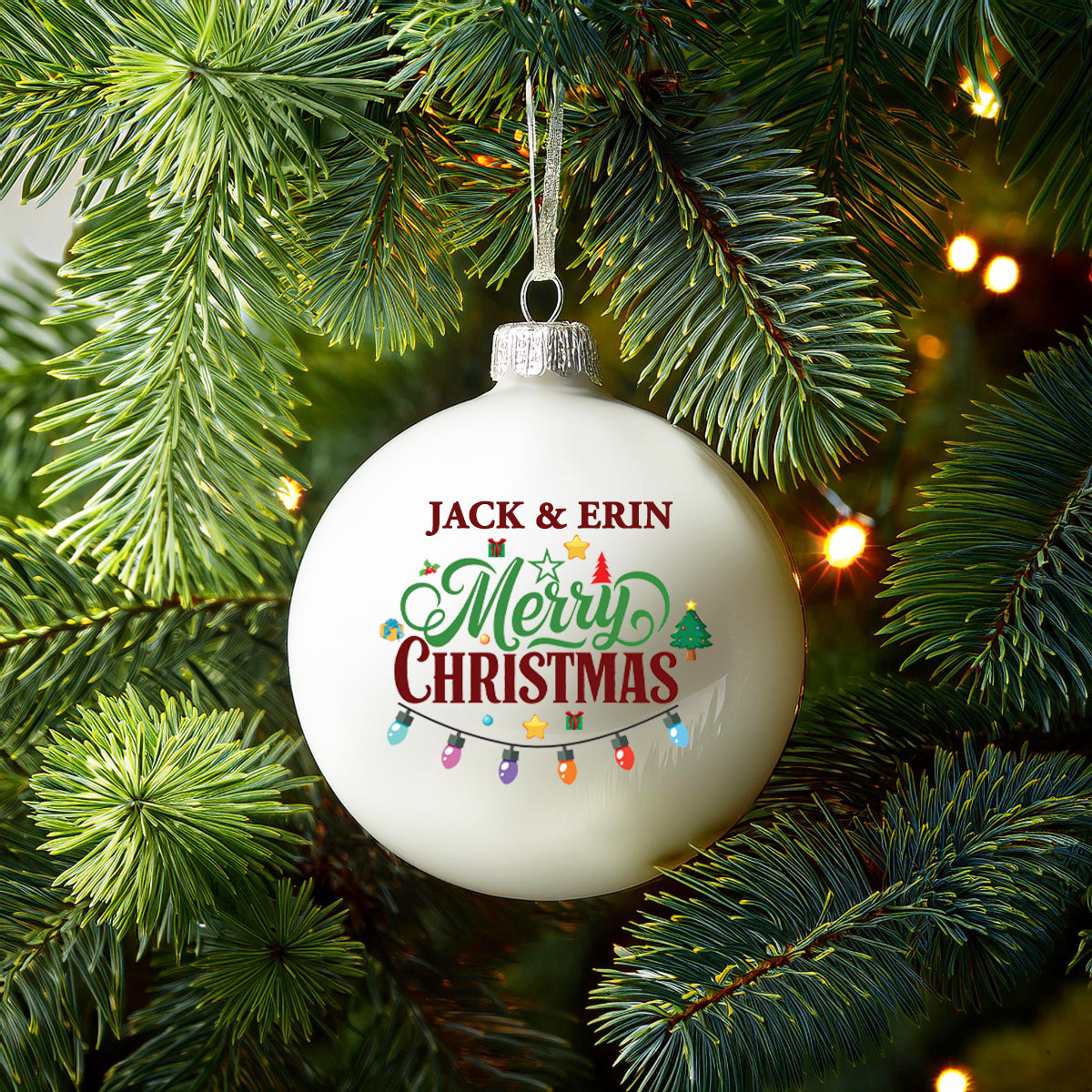 Personalised Merry Christmas Bauble - Baubles