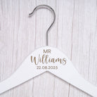 Personalised Mr & Mrs Wooden Hangers