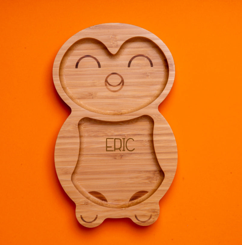 Personalised Penguin Tiny Dining Suction Plate