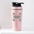 Personalised Bar Bell Protein Shaker Bottle - Pink - Protein Shaker Bottles