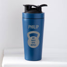 Personalised Kettle Bell Protein Shaker Bottle - Dark Blue - Protein Shaker Bottles
