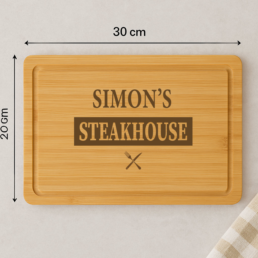 Personalised Steakhouse Wooden Chopping Board - Chopping Boards