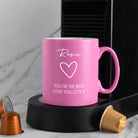 Personalised Heart Name & Message Mug - Pink - Mugs