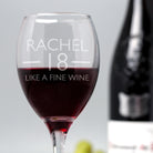 Personalised 18th Birthday Aged Wine Glass - Wine Glasses