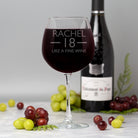 Personalised 18th Birthday Aged Bottle Of Wine Glass - Wine Glasses