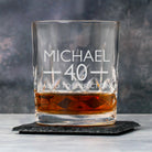 Personalised 40th Birthday Aged Crystal Glass Tumbler - Glass Tumblers