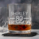 Personalised 80th Birthday Aged Crystal Glass Tumbler - Glass Tumblers