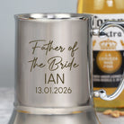 Personalised Father of the Bride Script Wedding Silver Stainless Steel Tankard - Stainless Steel Tankards