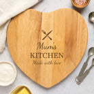 Personalised Knife & Fork Heart Wooden Chopping Board - Chopping Boards