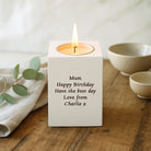 Personalised Any Message Tea Light Holder - Votive Candle Holder