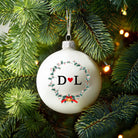 Personalised Monogram Wreath Christmas Bauble - Baubles