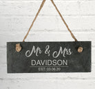 Personalised Wedding Hanging Slate Sign | Custom Engraved Plaque