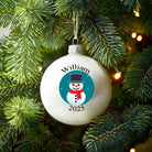 Personalised Snowman Christmas Bauble - Baubles