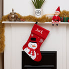 Personalised Snowman Red Deluxe Christmas Stocking - Stockings