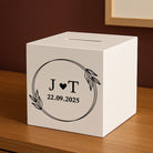 Personalised Monogram Wreath Wooden Money Box - Money Boxes