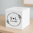 Personalised Monogram Wreath Wooden Money Box - Money Boxes