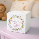 Personalised Colourful Floral Pink Wooden Money Box - Money Boxes