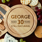 Personalised Birthday Aged Cheese Board And Knives Set - Cheeseboard Sets