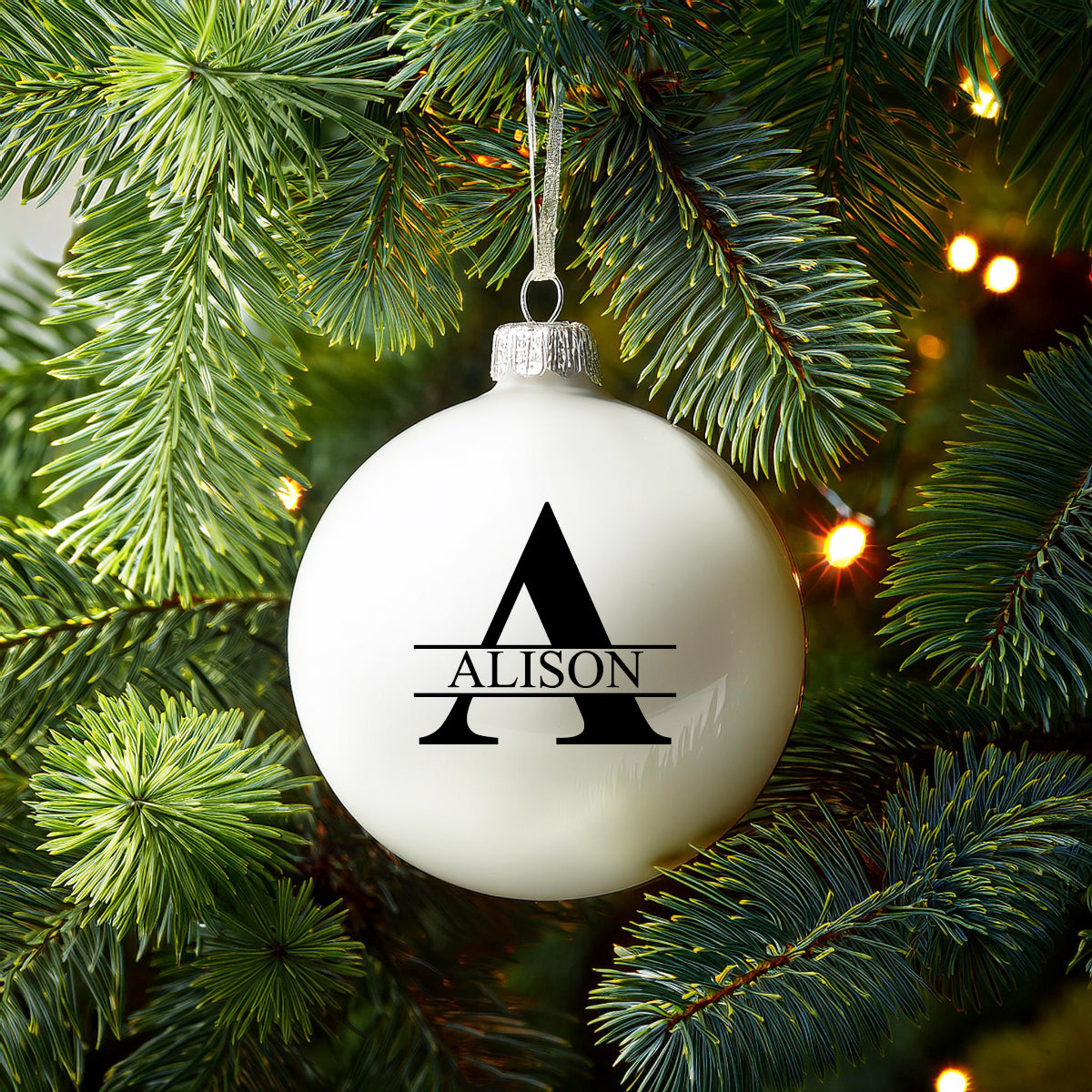 Personalised Initial & Name Christmas Bauble - Baubles