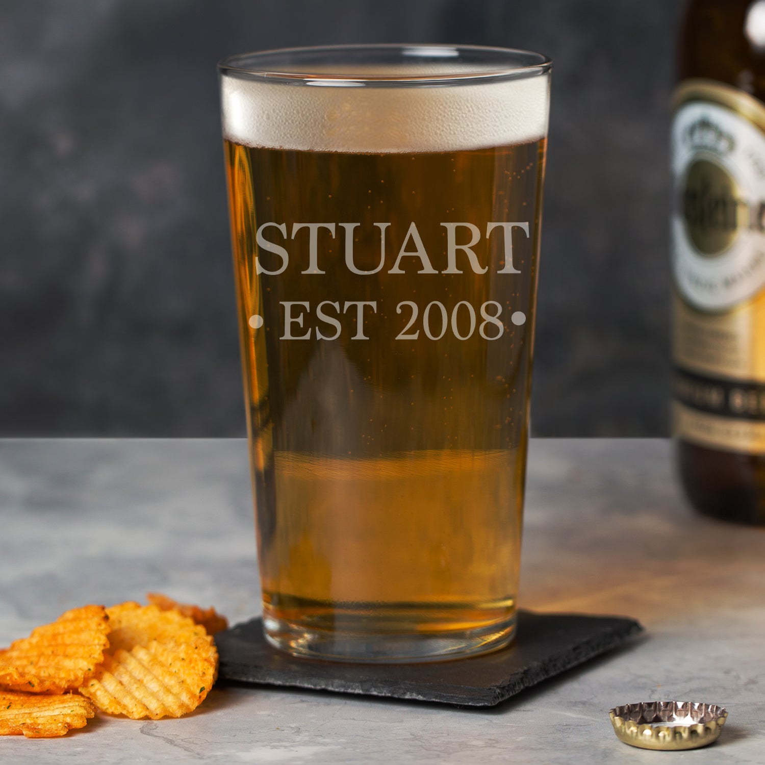 Personalised Name & Year Pint Glass - Beer Glasses