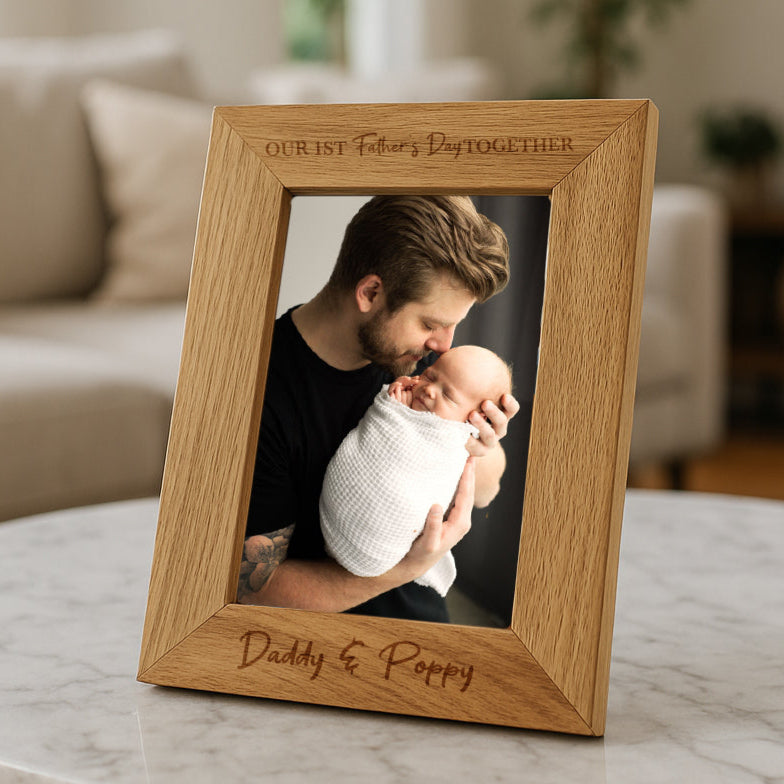 Personalised Wooden Our 1st Father's Day Together Frame – Spoken