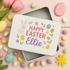 Personalised Easter Bunny White Metal Storage Tin - Storage Tin