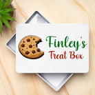 Personalised Cookies White Metal Storage Tin