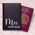 Personalised Wedding Black Passport Holders - Passport Holders