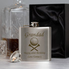 Personalised Golf & Tees 6oz Silver Hip Flask - Hip Flasks