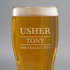 Personalised Usher Tulip Pint Glass - Beer Glasses