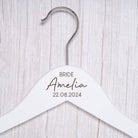 Personalised Womens Large Name White Wedding Hangers