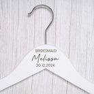 Personalised Womens Large Name White Wedding Hangers
