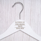 Personalised Mens White Wedding Hangers