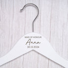 Personalised Womens Large Name White Wedding Hangers