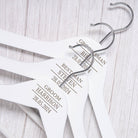 Personalised Mens White Wedding Hangers